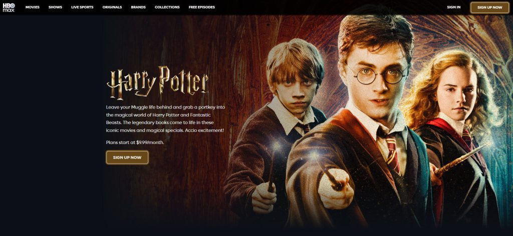 harry potter hbo max